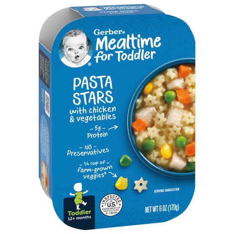 Gerber Mealtime For Toddler Pasta Stars 6 OZ