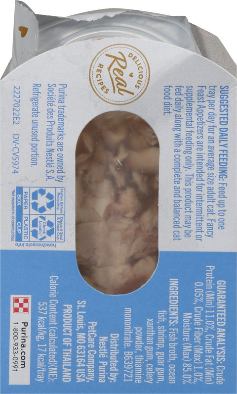 Fancy Feast Appetizers Ocean Fish Appetizer with a Shrimp Topper Gourmet Cat Complement 1.1 oz