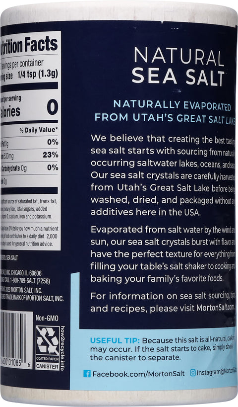 Morton Natural Sea Salt 26 OZ