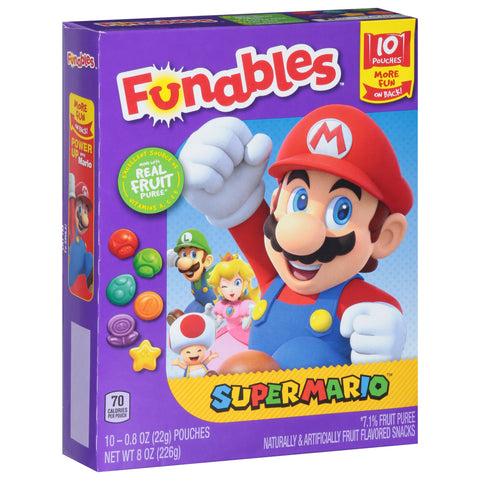 Funables Fruit Snacks Super Mario 8 OZ