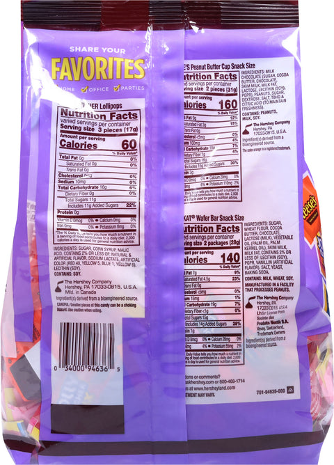 Hershey's Sweets & Chocolate Snack Size Candy Assortment Party Pack 30.54 oz