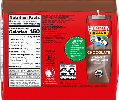 Horizon Organic Lowfat Milk Chocolate 48 FZ