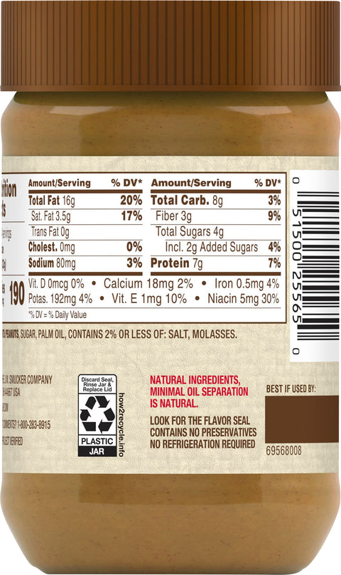 Jif Natural Creamy Peanut Butter 16 OZ