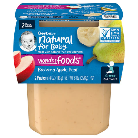 Gerber 2nd Foods Banana With Apples & Pears 8 OZ