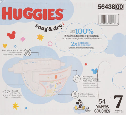Huggies Snug & Dry Disney Baby Size 7 Diapers (41+ lbs (19+ kg)) 54 Each