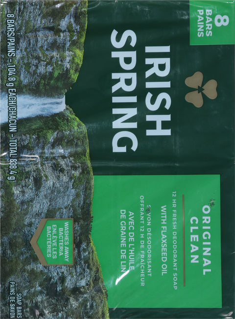 Irish Spring Soap Bar Original Clean 29.6 OZ