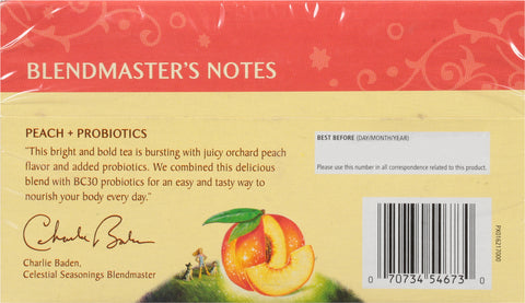 Celestial Seasonings Peach Herbal Tea 16 CT