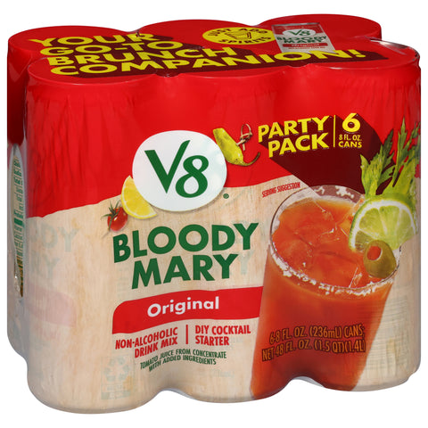 V8 Bloody Mary Non-Alcoholic Original Drink Mix Party Pack 6