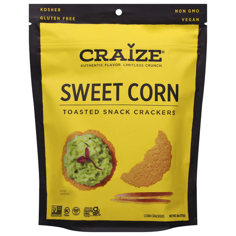 Craize Sweet Corn Toasted Snack Crackers 4 oz