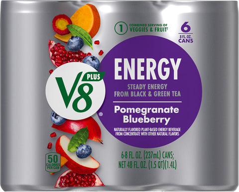 V8 Juice Fusion Energy Pomegranate Blueberry 48 FZ