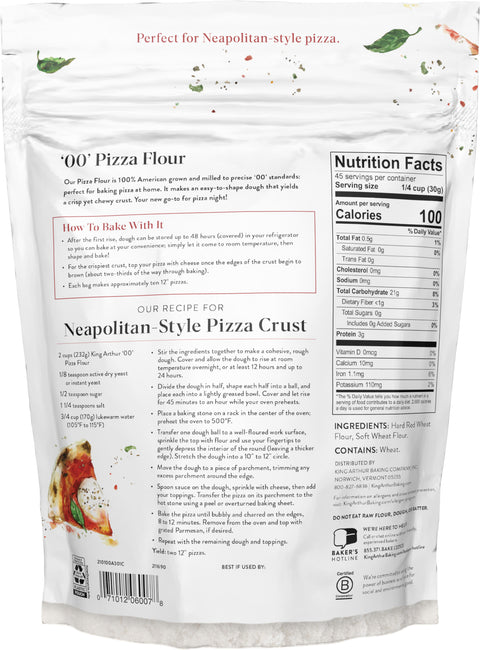 King Arthur Flour 'Oo' Pizza Flour 48 OZ