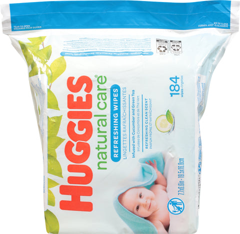 Huggies Natural Care Refreshing Clean Scent Wipes 184 ea