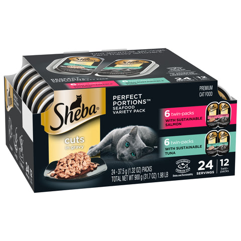 Sheba Seafood Cuts In Gravy Cat Food 31.68 OZ