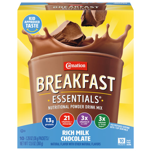 Carnation Drink Mix Instant Breakfast Rich Milk Chocolate 12.6 OZ