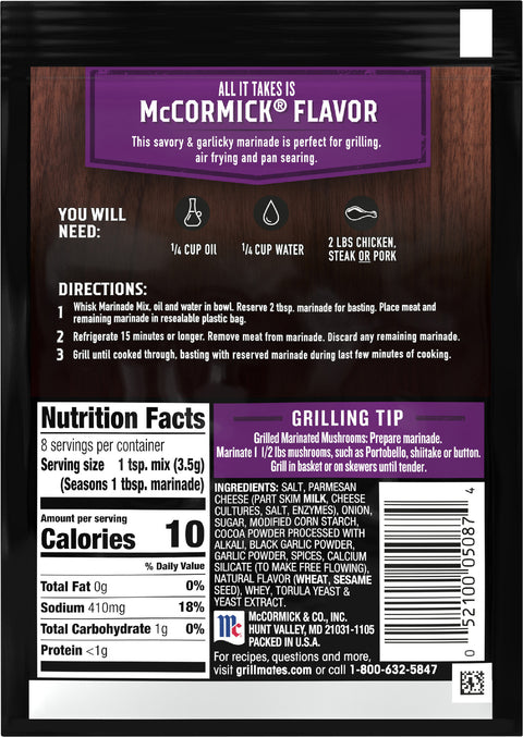 Mccormick Grill Mates Black Garlic Parmesan 1 OZ