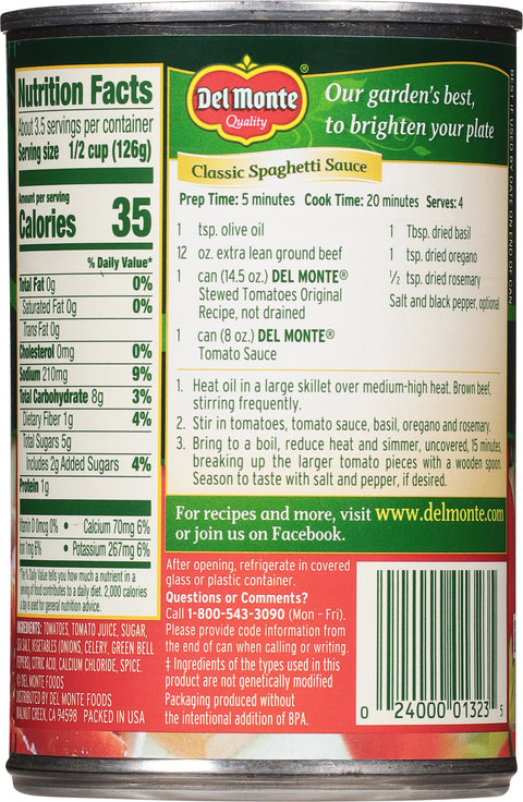 Del Monte Tomatoes Stewed 14.5 OZ
