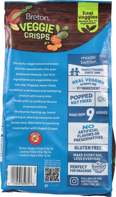 Breton Veggie Zesty Ranch Crisps 6 oz