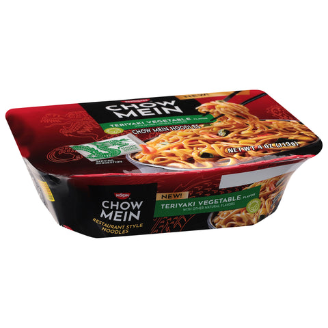 Nissin Chow Mein Restaurant Style Teriyaki Vegetable Flavor Chow Mein Noodles 4 oz