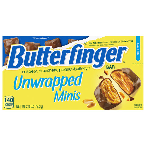 Butterfinger Theater Box Unwrapped Minis - 2.8 OZ 9 Pack