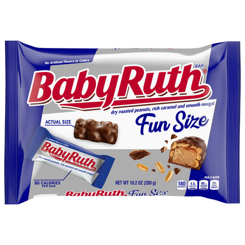 Baby Ruth Candy Bar Fun Size 10.2 oz - 10.2 OZ 12 Pack