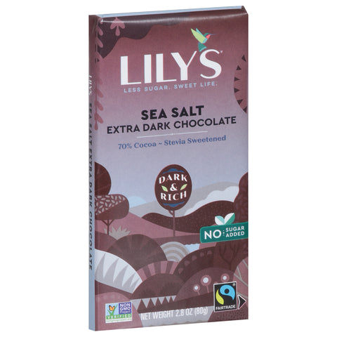 Lily's Extra Sea Salt Dark Chocolate Bar 2.8 oz