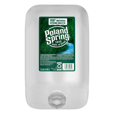 Poland Spring 100% Natural Spring Water 2.5 gl - 2 Pack