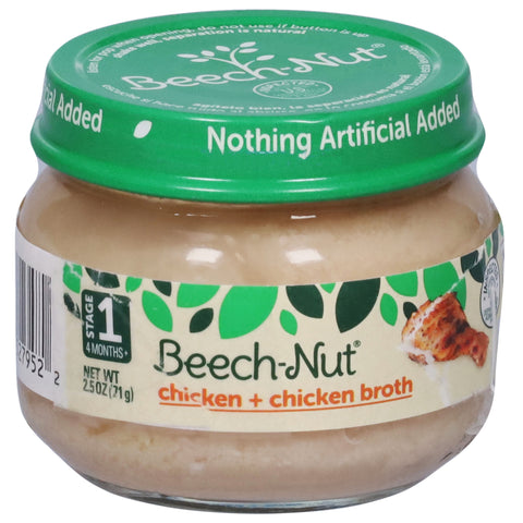 Beechnut Stage 1 Chicken & Chicken Broth 2.5 OZ