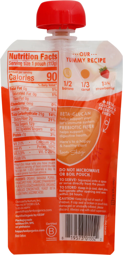 HappyTot Super Bellies Organic 2+ years Fruit & Veggie Blend 4 oz