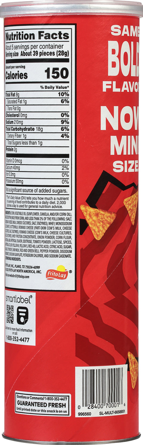 Doritos Nacho Cheese Flavored Tortilla Chips Minis 5.125 oz