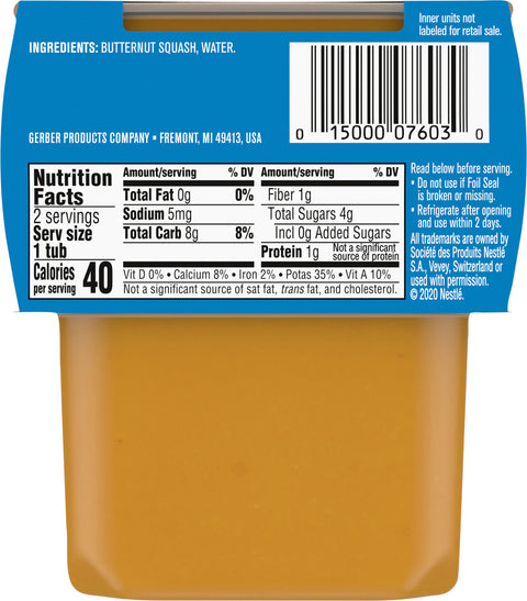 Gerber 2nd Foods Squash 8 OZ