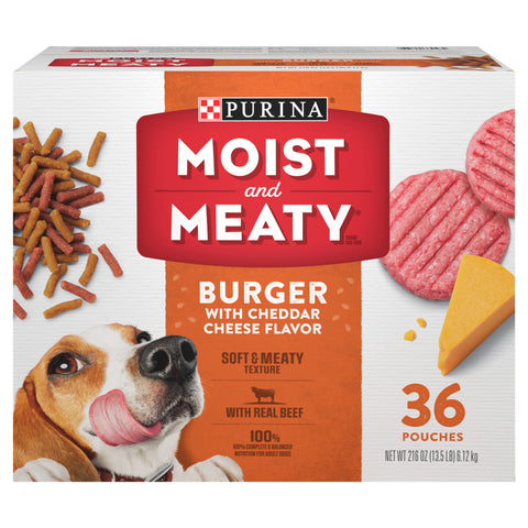 Purina Dog Food Moist & Meaty With Cheese 216 OZ