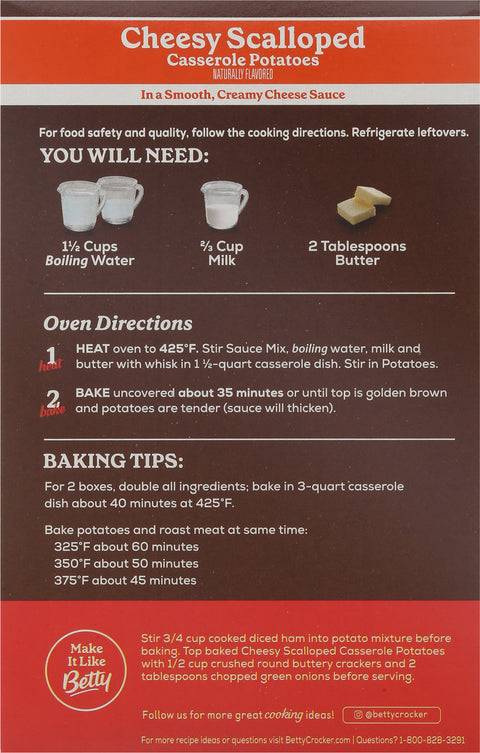 Betty Crocker Cheesy Scalloped Casserole Potatoes 4 oz