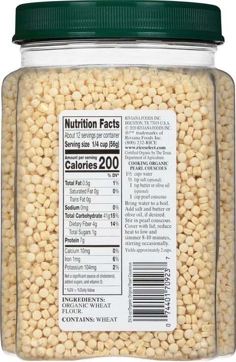 Rice Select Organic Original Pearl Couscous 24.5 OZ