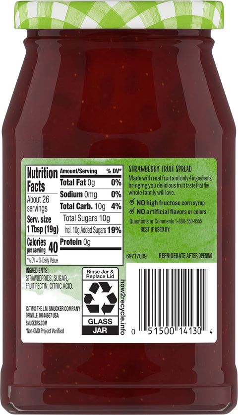Smucker's Strawberry Natural Spread 17.25 OZ