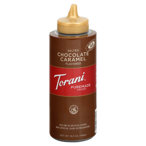 Torani Sea Salt Chocolate Caramel Flavored Puremade Sauce 16.5 oz - 4 Pack