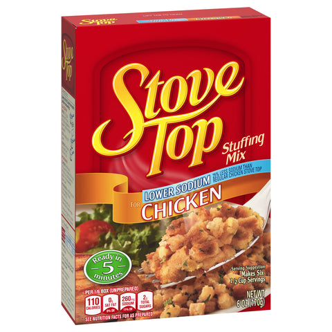 Stove Top Stuffing Mix Chicken Low Sodium 6 OZ