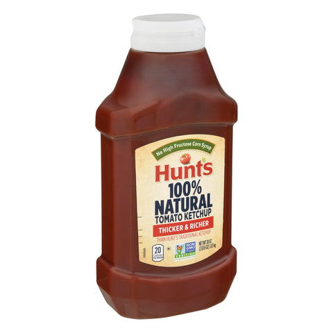 Hunt's Thicker & Richer 100% Natural Tomato Ketchup 38 oz - 12 Pack