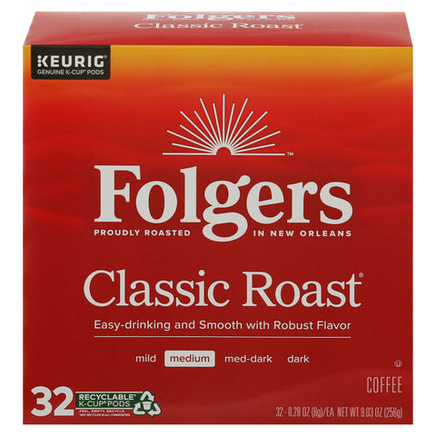 Folgers Classic Medium Roast Coffee 9.03 OZ
