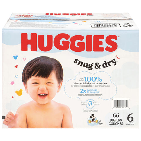 Huggies Snug & Dry Disney Baby Size 6 Diapers (35+ lbs (16+ kg)) 66 Each