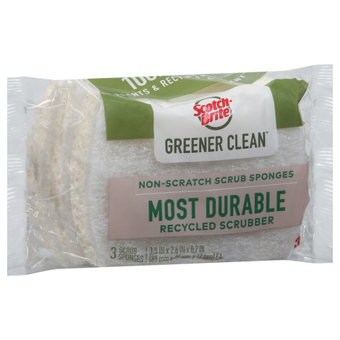 Scotch-Brite Greener Clean Non-Scratch Scrub Sponges 3 ea