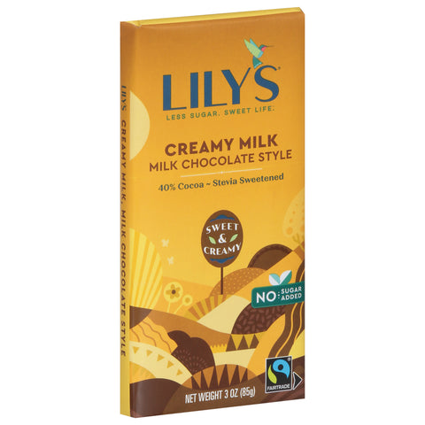 Lily's Creamy Milk Milk Chocolate Style Bar 3 oz