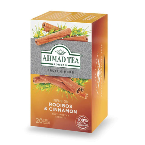 Ahmad Rooibos & Cinnamon Herbal Infusion 20 foil tea bags