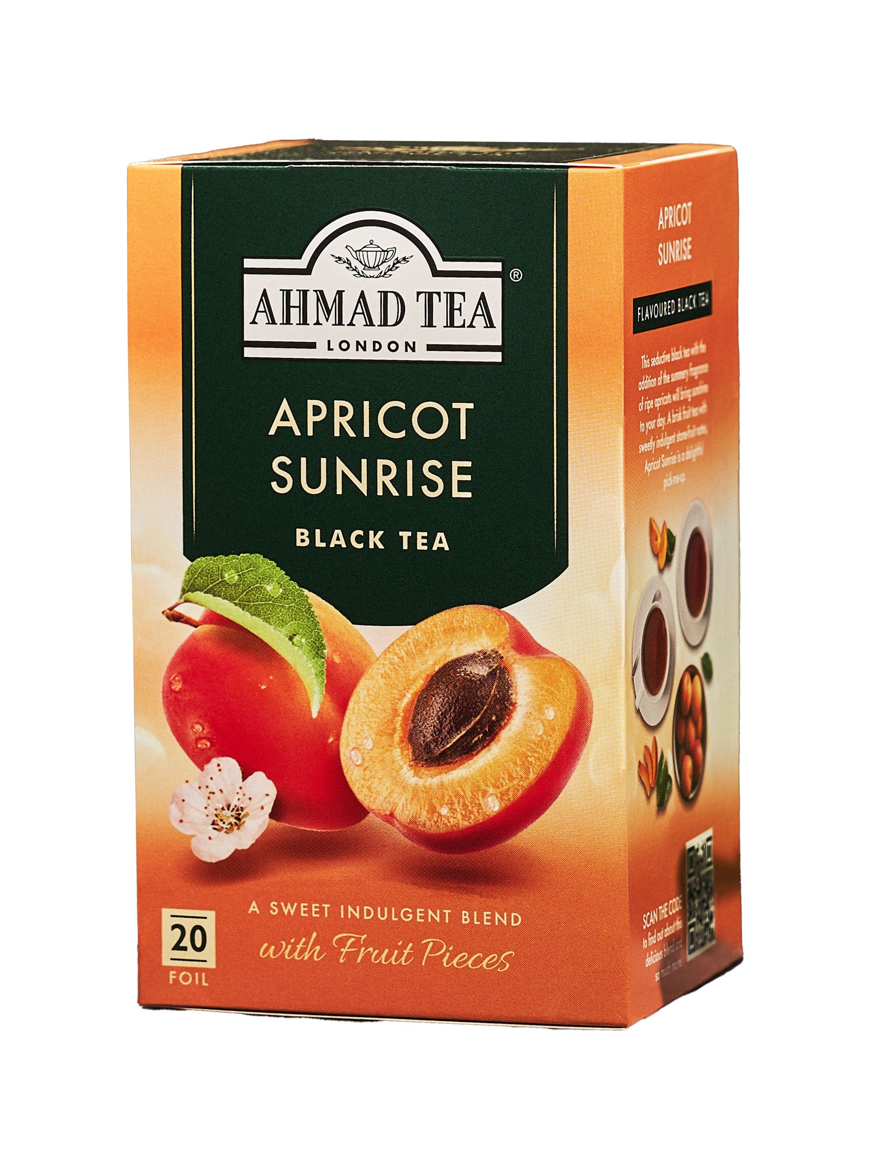 Ahmad Apricot Sunrise Black Tea 20 foil tea bags – StockUpExpress