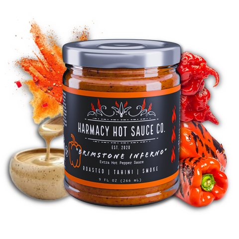 Brimstone Inferno - Extra Hot Roasted Red Pepper & Tahini (9oz)