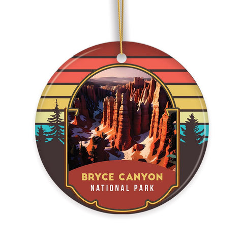 Bryce Canyon National Park Retro Style Ornament, Utah  Tourist Attraction and Gift