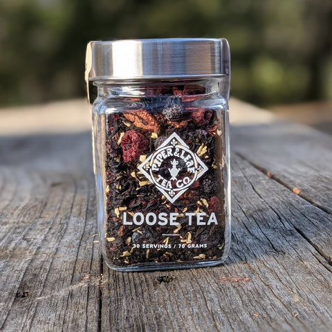 Cherry Christmas Glass Jar of Loose Leaf Tea - 30 Servings