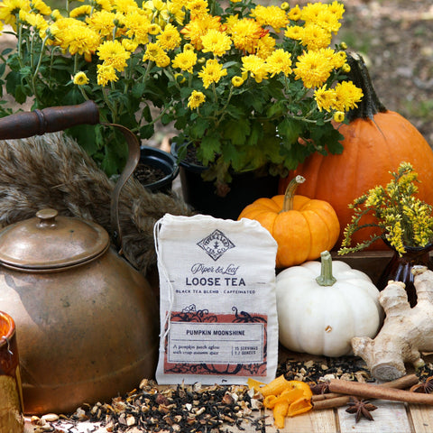Pumpkin Moonshine Muslin Bag of Loose Leaf Tea - 15 Servings
