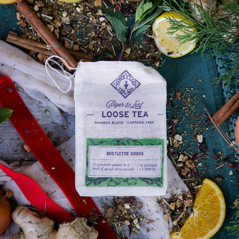 Mistletoe Grove Muslin Bag of Loose Leaf Tea - 15 Servings