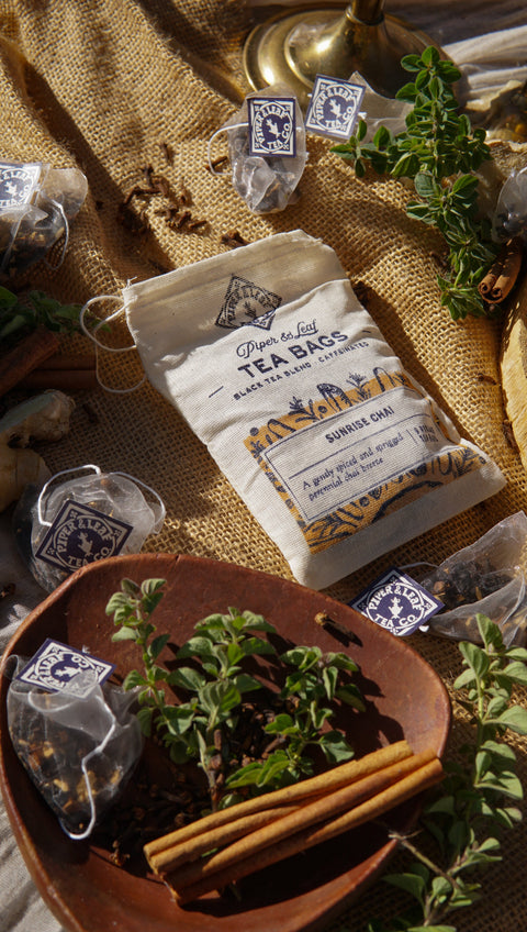 Sunrise Chai 9ct Tea Bags in Muslin