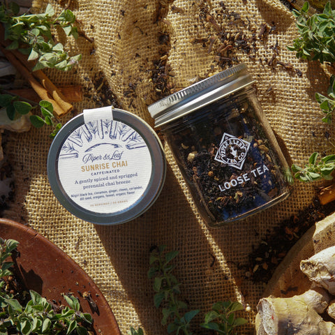 Sunrise Chai Glass Jar of Loose Leaf Tea - 30 Servings